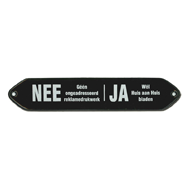 Nee-ja sticker zwart/wit