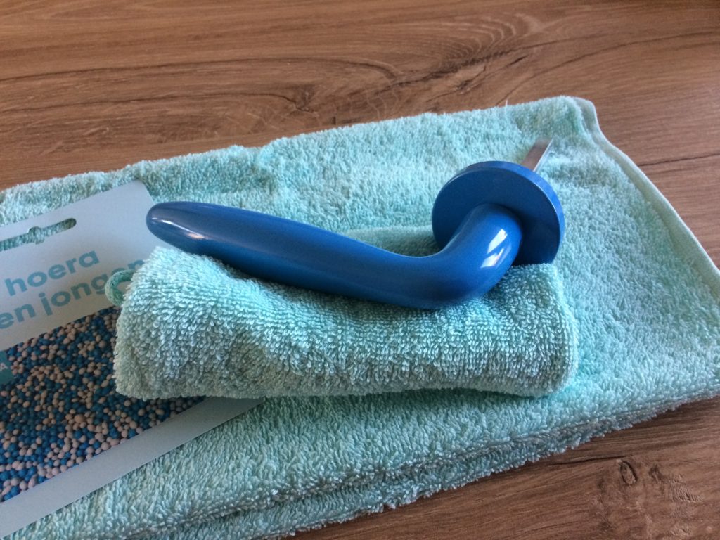 Kraamcadeau blauwe deurkruk