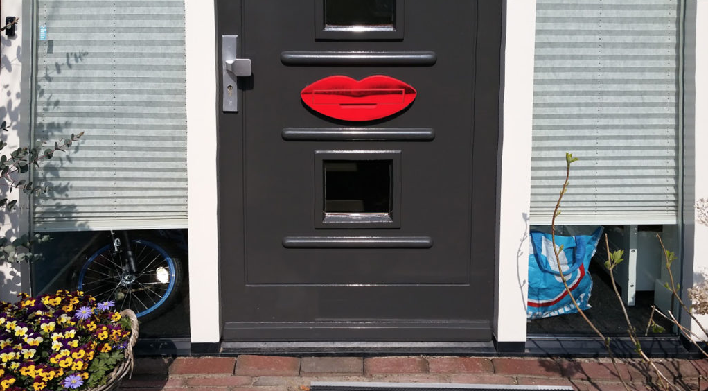 Rode lippen briefplaat