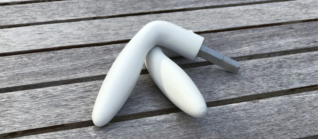 Witte, gecoate deurkrukken