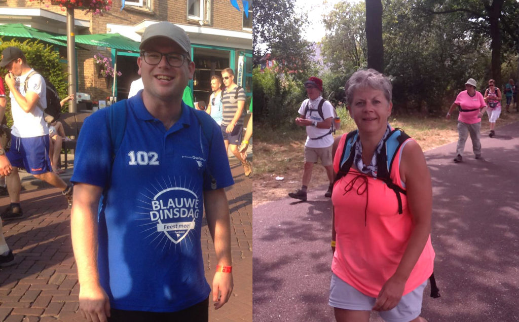Nijmeegse Vierdaagselopers Mike en Jeanet